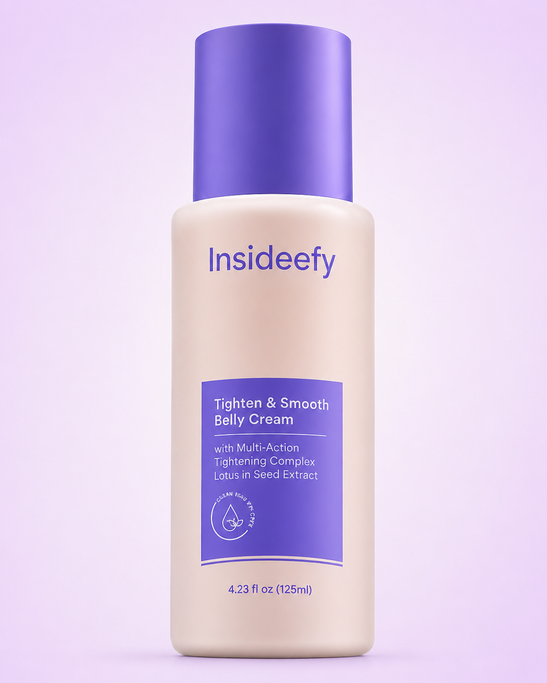 Insideefy Tighten & Smooth Belly Cream - Clinically Tested with MicroTight4 Complex to Reduce the Appearance of Cellulite & Stretch Marks - Quick Absorbing for Smoother, Firmer-Looking Skin