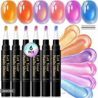 6 Colors Cat Eye One-Step Gel Pens -I