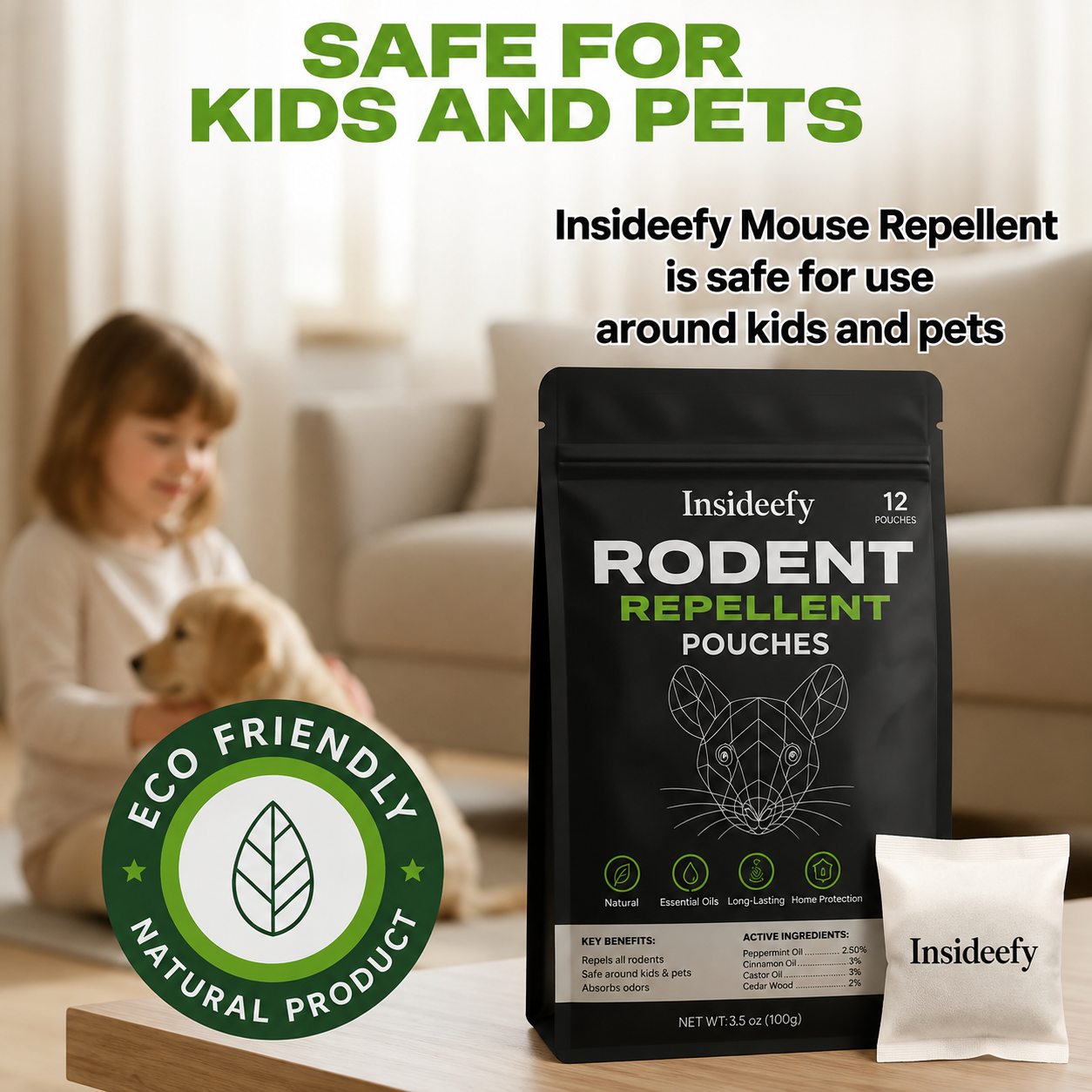Insideefy™ Natural Rodent Repellent Pouches