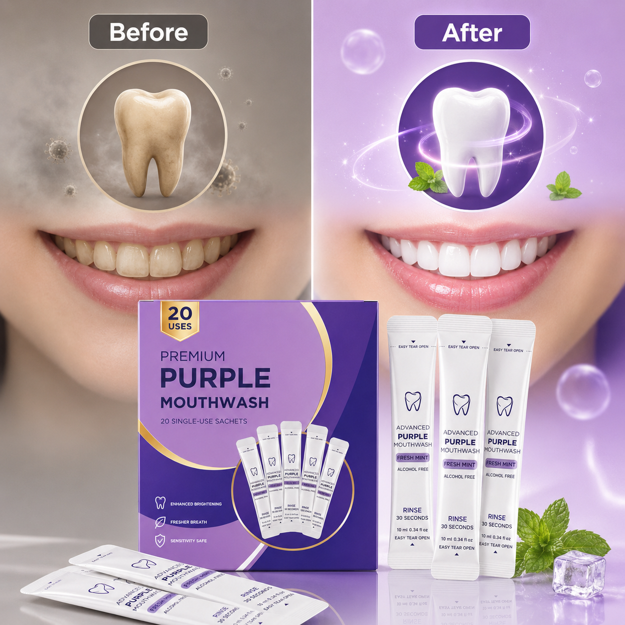 Purple Mouthwash