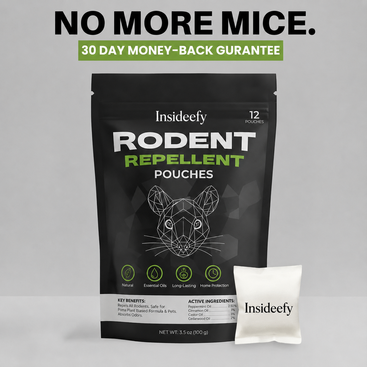 Insideefy™ Natural Rodent Repellent Pouches