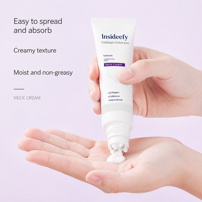 Roller Massage Neck Cream 🧴 Collagen & Hyaluronic Acid | Firms Neck, Reduces Wrinkles & Double Chin✨