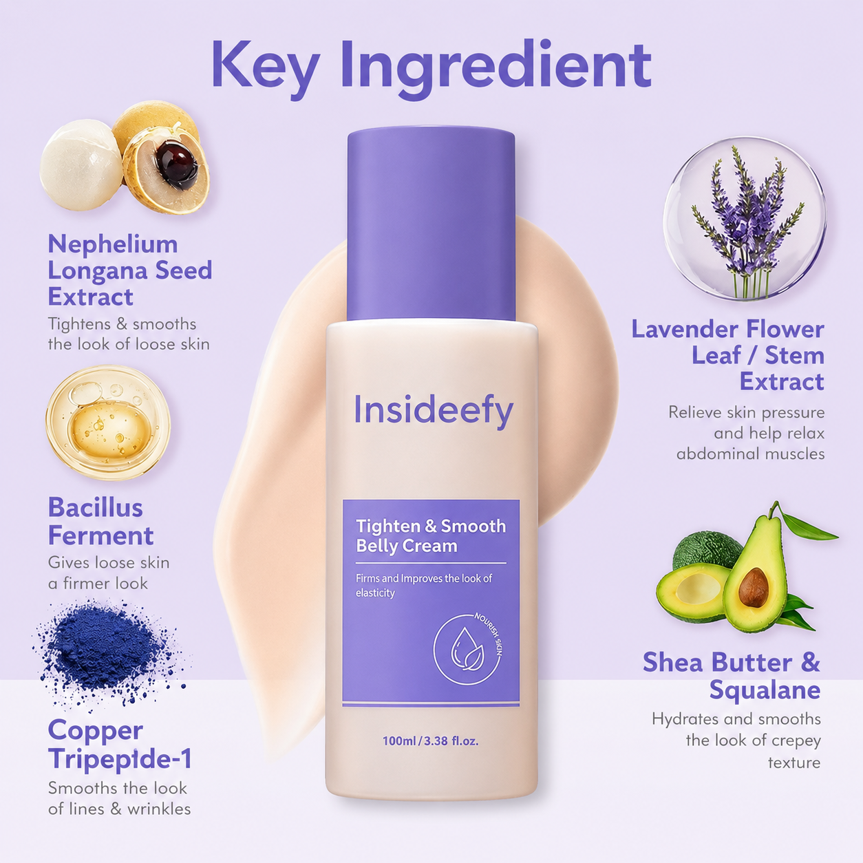 ✨ For Loose Belly Skin & Stretch Marks — Insideefy Tighten & Smooth Belly Cream | Visibly Firmer in Just 7 Days 💜