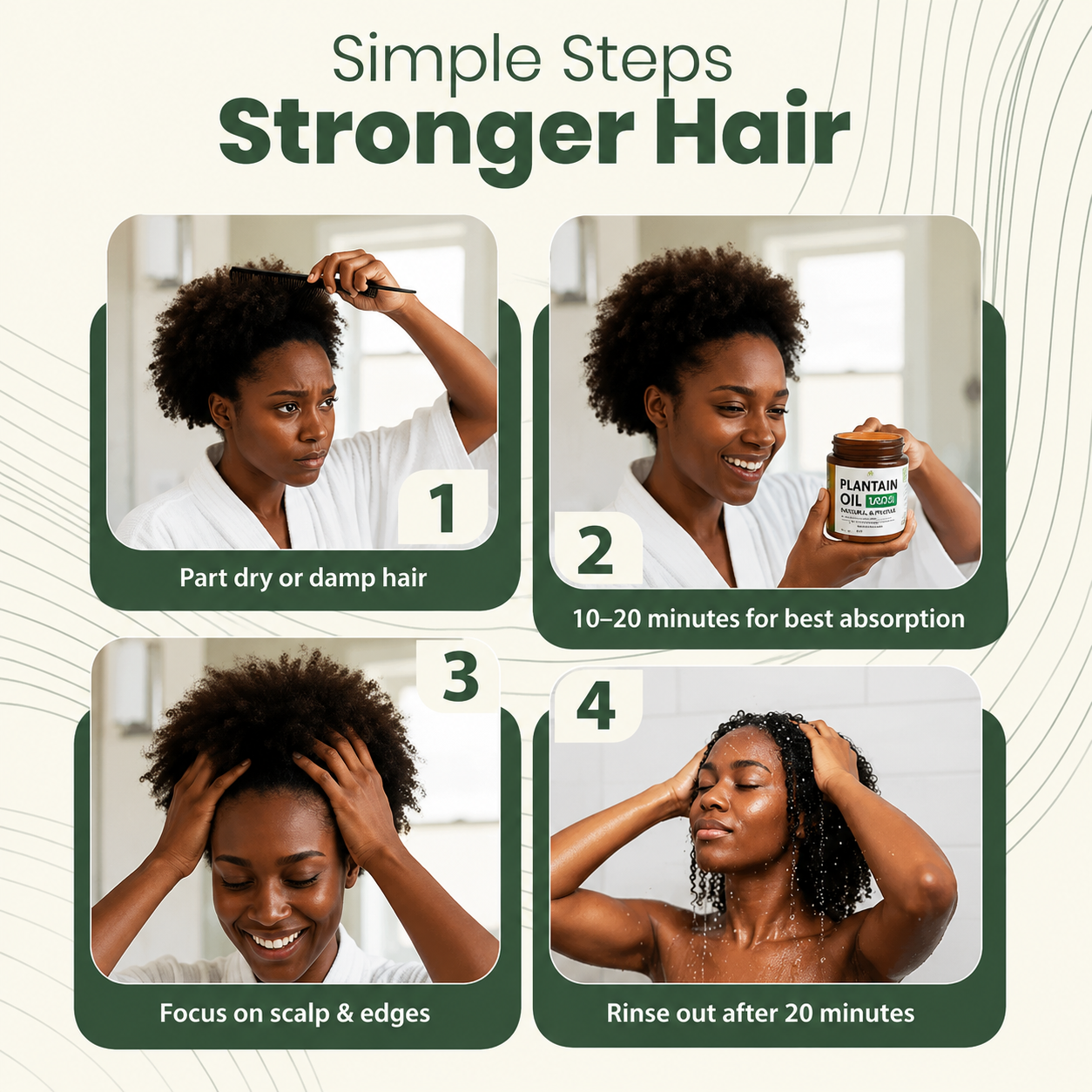 PLANTAIN Natural Hair Growth Oil