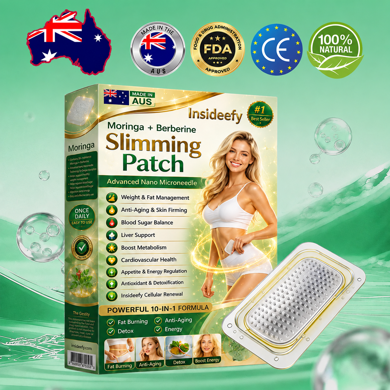 Berberine Slimming Microneedle Patch | 10-in-1 Weight Management Support