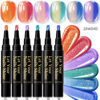 6 Colors Cat Eye One-Step Gel Pens -D