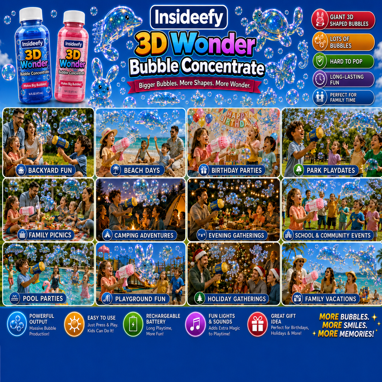Insideefy® Super 3D Wonder Bubble Concentrate —— Animal & Ocean Fantasy Theme