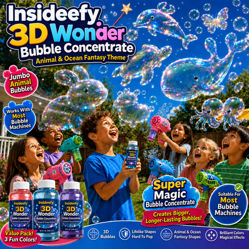 Insideefy® Super 3D Wonder Bubble Concentrate —— Animal & Ocean Fantasy Theme