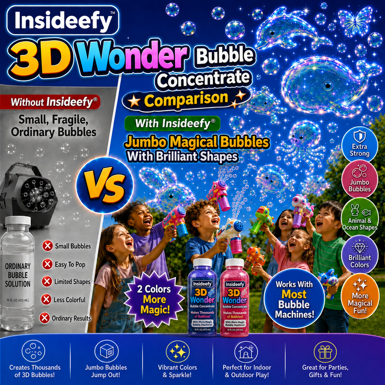 Insideefy® Super 3D Wonder Bubble Concentrate —— Animal & Ocean Fantasy Theme
