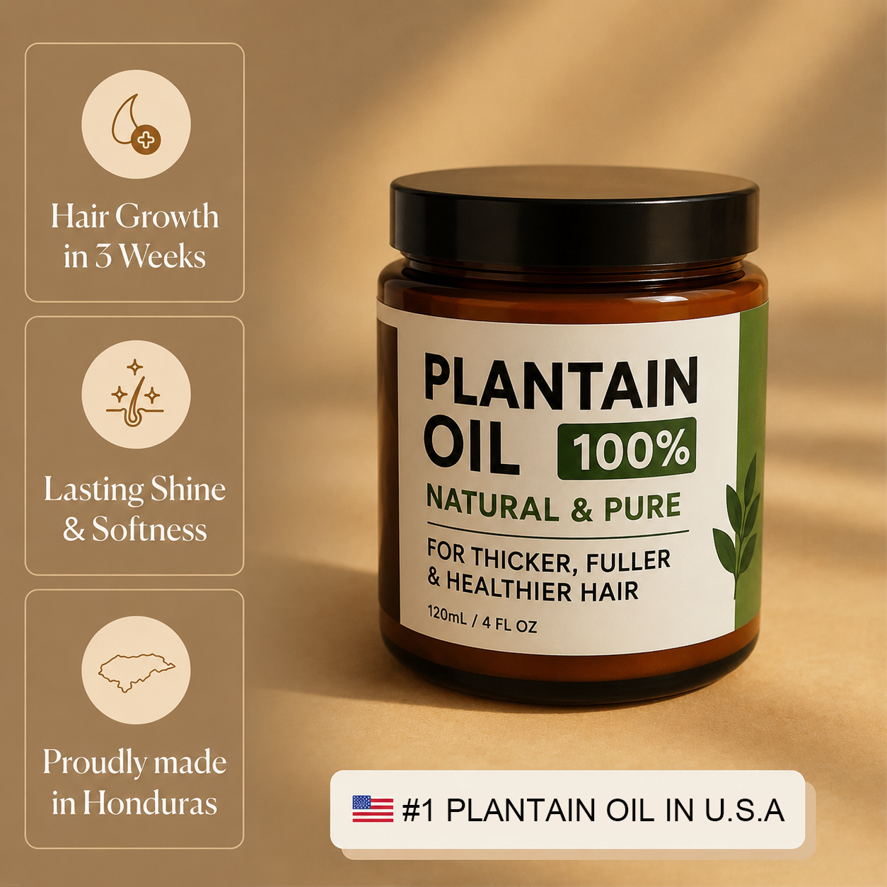 PLANTAIN Natural Hair Growth Oil