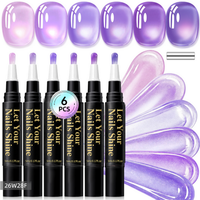 6 Colors Cat Eye One-Step Gel Pens -E