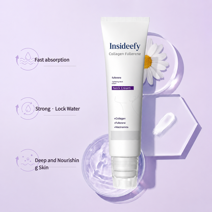 Roller Massage Neck Cream 🧴 Collagen & Hyaluronic Acid | Firms Neck, Reduces Wrinkles & Double Chin✨