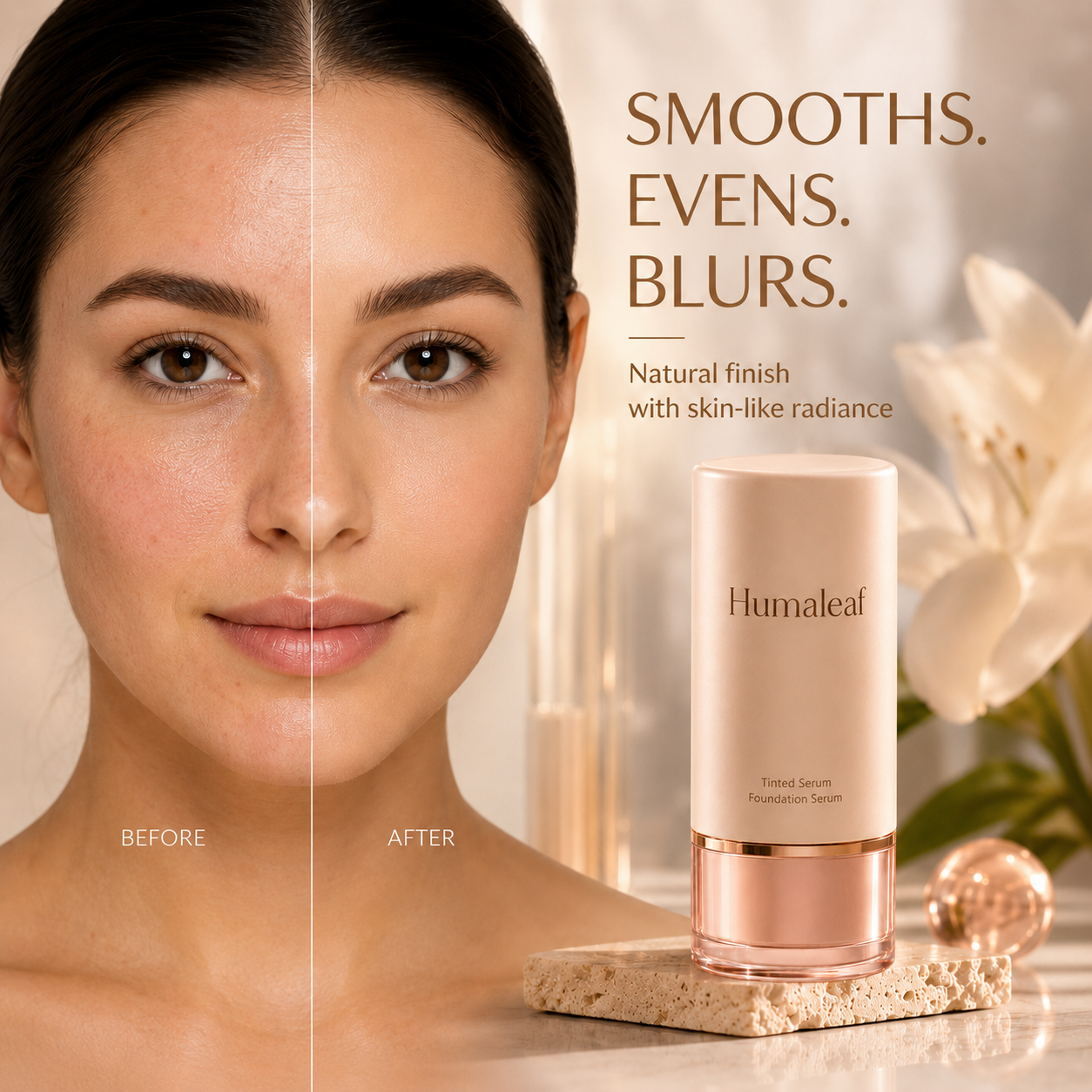 Humaleaf color-correcting tinted serum