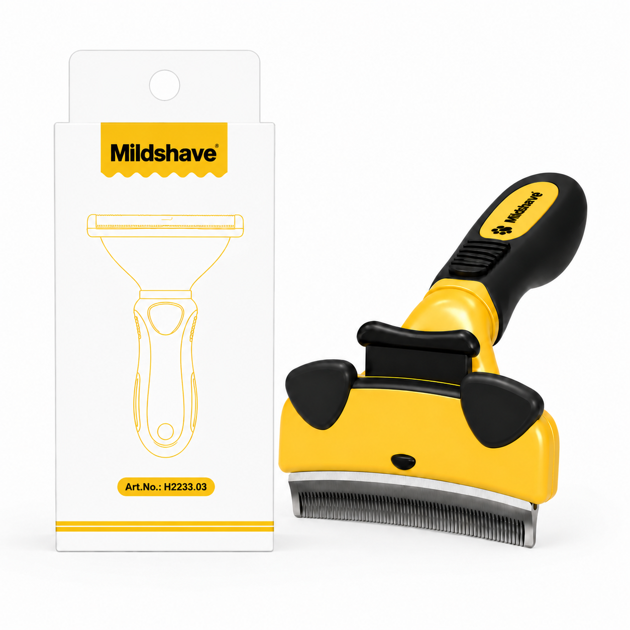 Mildshave?? Self-Cleaning Pet Deshedding Brush