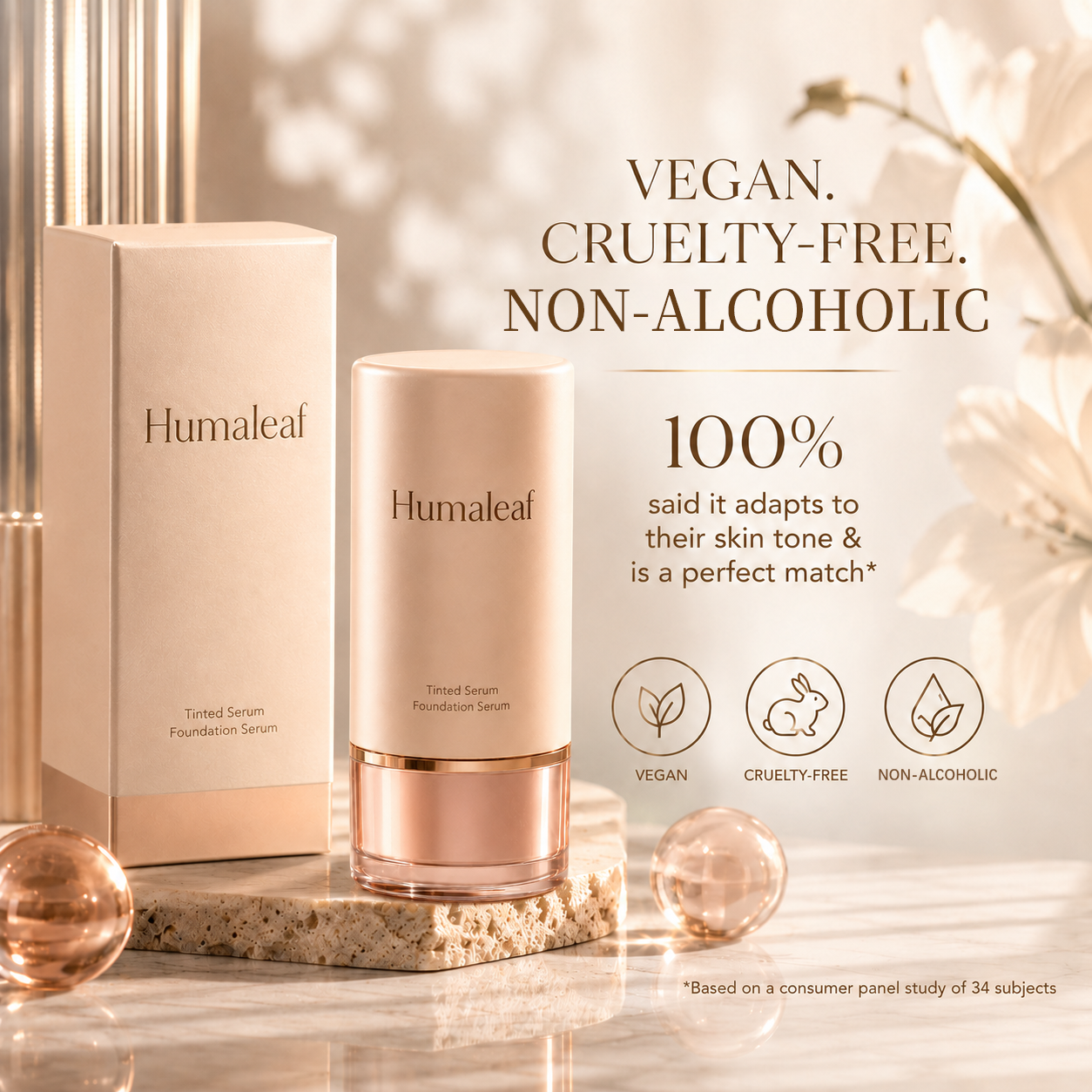 Humaleaf color-correcting tinted serum